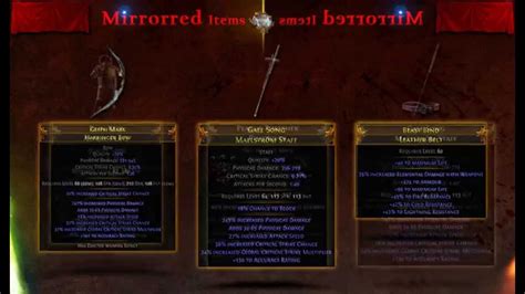 Path of exile mirrored items What does it mean when an item has ‘mirrored’ (new player) Question I understand the whole using a mirror to replicate a rare but I found an